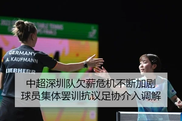 中超深圳队欠薪危机不断加剧 球员集体罢训抗议足协介入调解